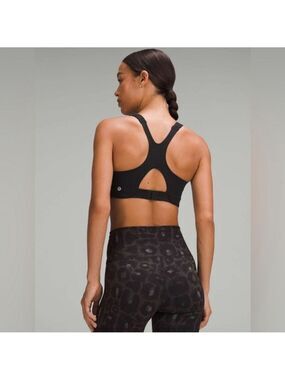 Lululemon Ultralu Square-Neck Workout Bra Medium Support, D/DD Cup Black